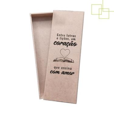 Imagem de Caixinha em MDF Retangular Baixa Embalagem Presente Para Professores 2