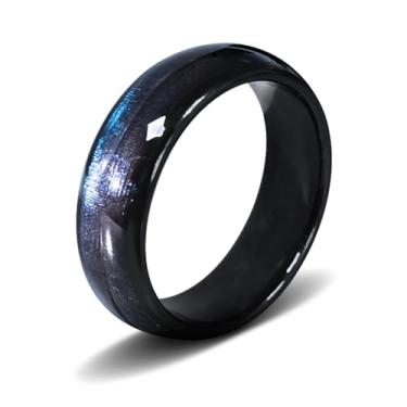 Imagem de Generic NFC Ntag216 Chip Anel de dedo inteligente de cerâmica programável 888 bytes compatível com telefone NFC e dispositivos para homens ou mulheres (azul, EUA #7)