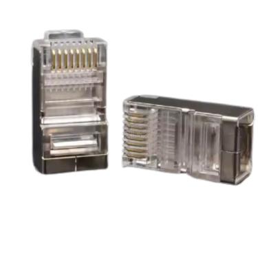 Imagem de Conector Rj45 Cat6 Blindado EZ Passagem  Pacote C/50 Peças