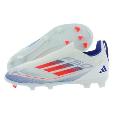 Imagem de adidas Botas de futebol unissex F50 Elite Firm Ground, Branco nuvem, vermelho solar, 44 BR