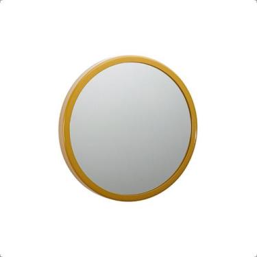 Imagem de Espelho Redondo Com Moldura Aro Decorativo 80cm Dourado Gold - Fast Vi