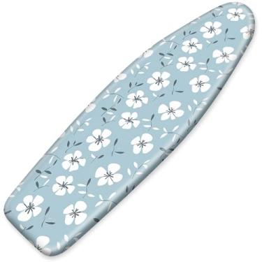 Imagem de BVBOX Capa de tábua de passar roupa, capas de tábua de ferro de tamanho padrão com bordas elásticas ajustáveis resistentes e fixador, capas de tábua de passar a ferro à prova de calor para passar a