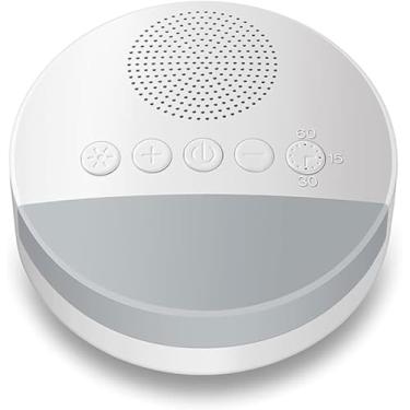 Imagem de Aparelho de Som Ruído Branco Útero Ninar Acalmar Bebê Criança Relaxante Dormir Staright White Luz de respiração suave 15/30/60