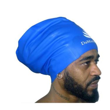 Imagem de Touca de Natação Afro GG Daminhacor, Azul