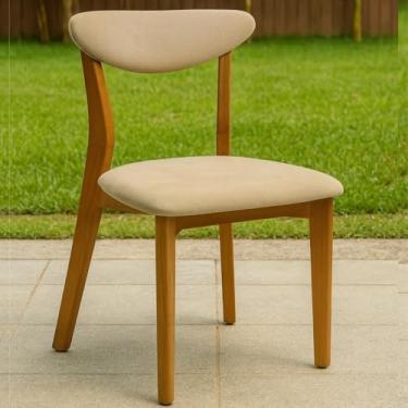 Imagem de Cadeira de Jantar Floripa Madeira Maciça Torneada Assento Estofado