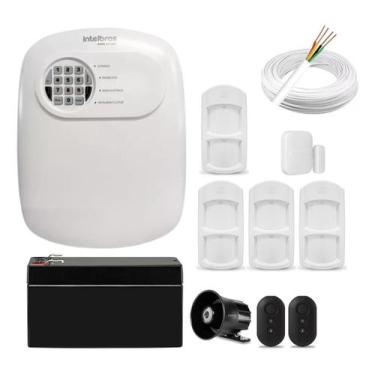 Imagem de Kit Alarme Intelbras ANM 24 NET Híbrido Central App, 4 IRD640 PET JFL 