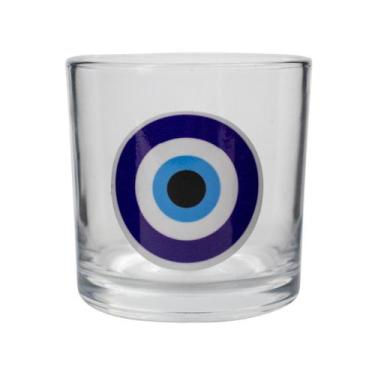 Imagem de Copo De Whisky Vidro Olho Grego 300 Ml - Meta Atacado