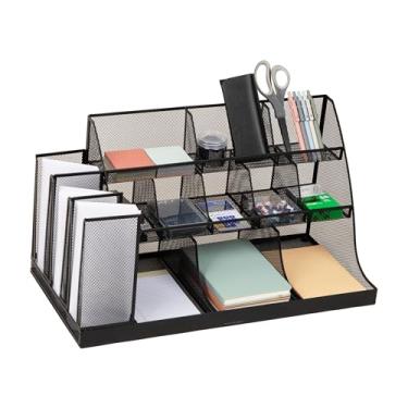 Imagem de Mind Reader Organizador de condimentos com 14 compartimentos, preto