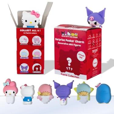Imagem de Sonix x Sanrio Hello Kitty & Friends Peekers - Pastel Series Blind Box - Adhesive Decorative Mini Figures - Includes Hello Kitty, My Melody, Kuromi, Little Twin Stars, or Mystery Character