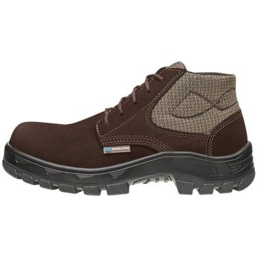 Imagem de Botina Nobuck Café com Cadarço Bico Composite Marluvas CA 42392