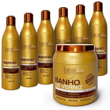 Imagem de Forever Liss Kit Banho De Verniz 06 Shampoo + 01 Mascara 1Kg