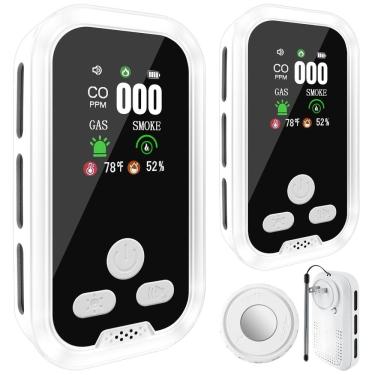 Imagem de Detector de gás combustível de fumaça de monóxido de carbono 5 em 1