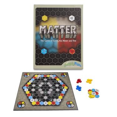 Imagem de Simply Fun Matter Board Game – Area Control Strategy Game for Teens and Adults Ages 10+ – Includes Game Board, 92 Element Tiles, 56 Elementals, 14 Matter Tiles, 4 Player Screens, 2 Bags – 2-4 Players