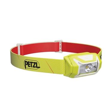 Imagem de PETZL Lanterna de cabeça Tikka – Luz compacta de 350 lúmens com iluminação vermelha, para caminhadas, escalada, corrida e acampamento – amarela