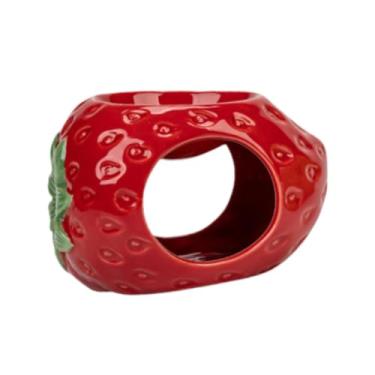 Imagem de Generic Queimador de óleo essencial, cera derretida, cerâmica, difusor de aroma de incenso, suporte para velas, para pátio, quarto, Morango