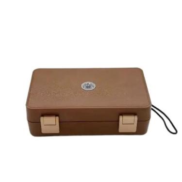 Imagem de ZzleoyuUUs-12 Caixa de charutos ABS à prova d'água grande capacidade espaço caixa de charuto umidificador cubano caixa de armazenamento de charutos portátil acessórios de viagem caixa de charutos