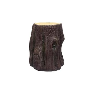 Imagem de ZzleoyuUUs-12 Base de suporte de exibição imitação de tronco de árvore base de bonsai interior, ornamento multifuncional suporte de exibição decoração