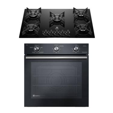 Imagem de Kit Cooktop 5 Bocas a Gás Efficient (KE5GR) + Forno de Embutir Elétrico 80L Efficient (OE8EL) Electrolux - 220V