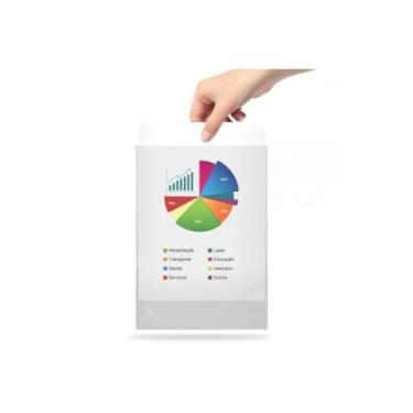 Imagem de Saco Plástico com 4 Furos A4 PEBD GROSSO 0.12mm, Plast Park, 611, Incolor, Caixa com 500