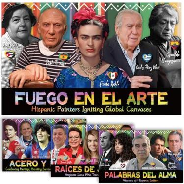 Imagem de Flaircave Pôster do mês da herança hispânica espanhol Mes De La Herencia decoração de sala de aula hispânica latino-americana decorações do mês da herança hispânica para sala de aula escolar em casa