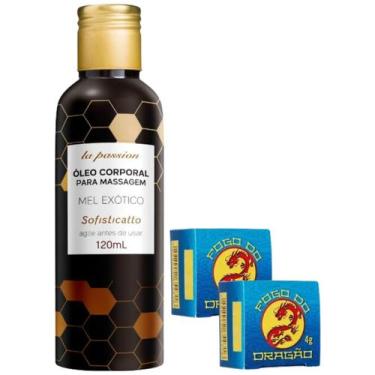 Imagem de Kit 1 Óleo Beijável Mel Exótico + 2 Pomada do Dragão Oriental Ginseng 