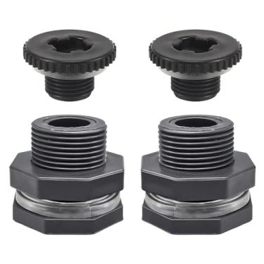 Imagem de Metaland Conector fêmea de 2,54 cm para tanque de água de PVC com encaixe a granel para barris de chuva, aquários, banheiras, piscinas (pacote com 2)