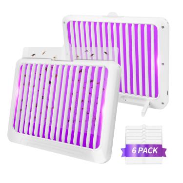 Imagem de Armadilhas para moscas de frutas para ambientes internos - Armadilha para moscas internas, captador de luz de insetos com luz UV e azul, mosquitos, moscas, mariposas, moscas domésticas - Armadilhas