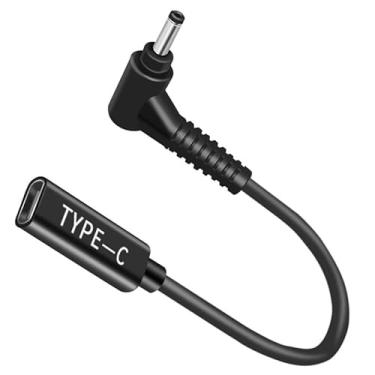 Imagem de Adaptador macho de 4,0 x 1,35 mm para cabo USB C fêmea, macho para DC fêmea 19 V, adaptador DC 4,0 x 1,35 mm para carregador USB C compatível com Asus Laptop Series