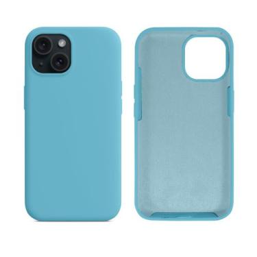 Imagem de Capinha Compatível com iPhone 15 Silicone com Interior Aveludado Premi