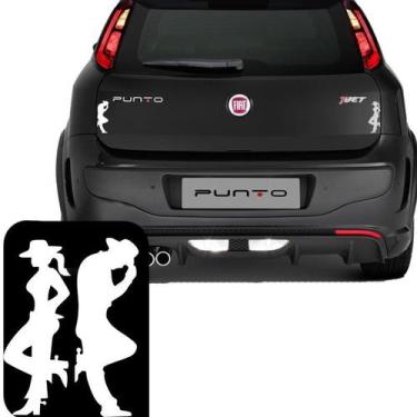 Imagem de Par Adesivos Casal Country Cowboy Cowgirl Branco - SPORTINOX, Universa