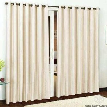 Imagem de Cortina Rústica Para Janela 2,00 x 1,80 Creme Admirare
