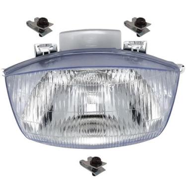 Imagem de Bloco Óptico Farol, 3 Presilhas Fixação Biz 100 1998 Á 2005 - PLASMOTO