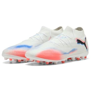 Imagem de PUMA Chuteira de futebol unissex Future 8 Pro Mg, Puma Branco Puma Preto Vermelho Brilhante, 42 BR
