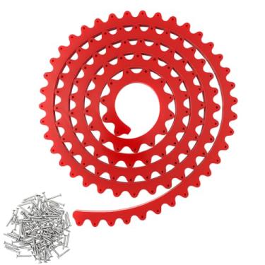 Imagem de Frienda Kit de modelos de guia de borda de roteador de 198 cm, guia de régua curva flexível para marcenaria, com 150 parafusos autorroscantes, modelo de plástico ajustável para corte preciso da borda