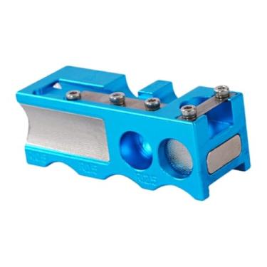 Imagem de KiBcsLic Ponta de taco de bilhar 16 em 1 para taco de bilhar, ferramenta de reparo para tacos de bilhar e polimento para clube de jogos, Azul