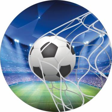 Imagem de Painel de Lona Redondo Futebol Bola na Rede Estadio Champions - Fabrik