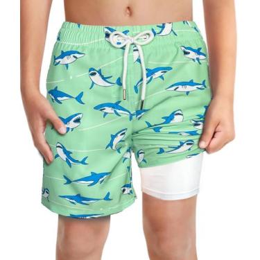 Imagem de Calção de banho LUCOWEE Boys Compression Boxer, verde 18-20
