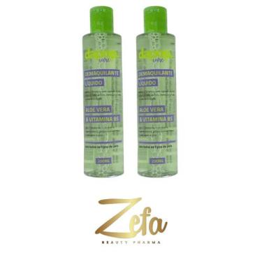 Imagem de Kit 02 Demaquilante Líquido Aloe Vera E B5 200ml - Dapop