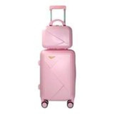 Imagem de Kit 2 Mala de Bordo Viagem Pequena em Abs + 2 Frasqueira de Mão - Lumi