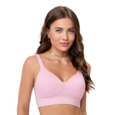Imagem de Sutiã Comfort com Bojo Removível Jacquard sem Costura Rosa Balé Zee Ru