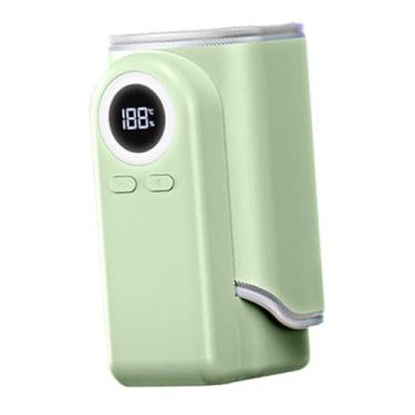 Imagem de YIJU Aquecedor de mamadeiras portátil ajustável com controle de temperatura, aquecedor para viagens, enfermagem, acampamento, casa, Verde