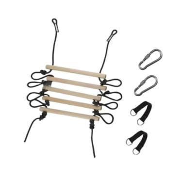 Imagem de Dynwave Escada de escalada infantil, estrutura de escalada, 5 seções, brinquedo fitness, equipamento de escalada, escada de corda suspensa para meninos e