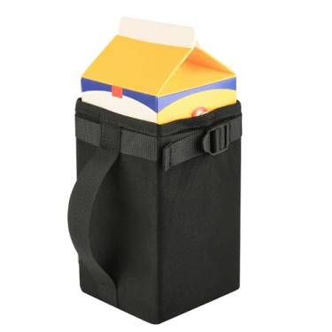 Imagem de Beautyflier Bolsa de suporte de nylon reutilizável compatível com caixa de leite de 1,8 g/1,8 litro, suporte de caixa de leite de meio galão, suco ou bebida com alça, para cozinhas, restaurantes