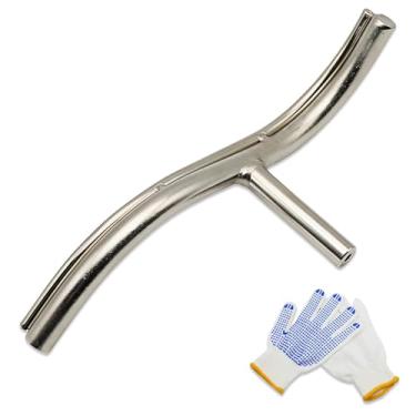 Imagem de Descanso de ferramentas de torno curvado com pino de 1,5 cm, descanso de ferramentas de aço inoxidável para torno de madeira, descanso de ferramentas de torno de madeira de formato especial para