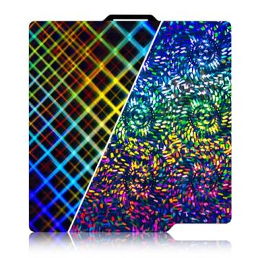 Imagem de Ideaformer IR3 Placa de construção PEW PES para impressoras 3D bambu, equipamento arco-íris liso + placa de construção xadrez arco-íris placa de cama holográfica flexível 257 x 257 mm para impressora