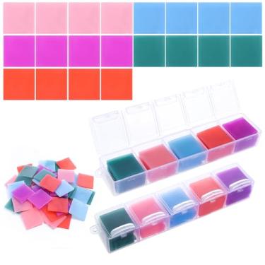 Imagem de LYMUSUMI Conjunto de 90 peças de cera para pintura de diamante e argila DIY para acessórios de arte de diamante 5D, ferramentas com 2 caixas de armazenamento