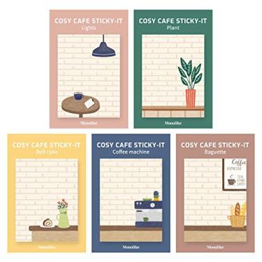 Imagem de Monolike Cosy Cafe Sticky-it – Conjunto de 5 peças de bloco de notas autoadesivo 30 folhas