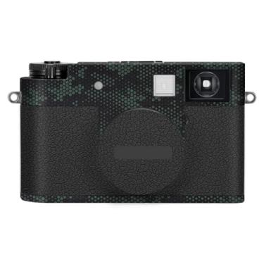 Imagem de Adesivo de corpo de câmera X-Half Kit de filme protetor de pele acessórios de pele decalques de vinil para FujiFilm X-Half XHalf (Mamba verde + couro preto)