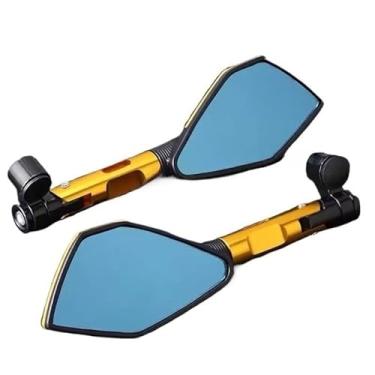 Imagem de Espelho retrovisor esportivo universal para motocicletas (Dourado)
