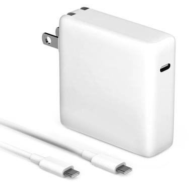 Imagem de Carregador MacBook Pro 61W USB C Adaptador de alimentação para MacBook Pro/Air 13/14 polegadas, adaptador de alimentação com fonte de cabo de alimentação tipo C
